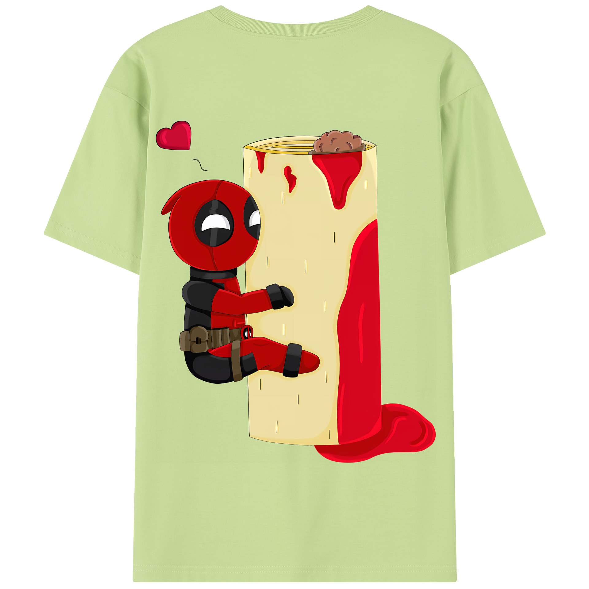 （画像用） Deadpool デッドプール 綿100％半袖Tシャツ（背面プリント）